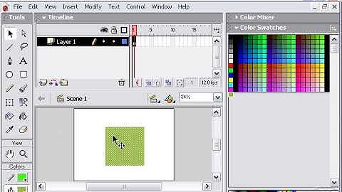 Adobe macromedia Flash Mx Color swatches urdu / hindi  tutorial