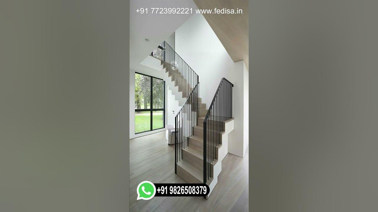 Small Space Stairs Design Steel Railing Mirror Design Chhat Ki Railing