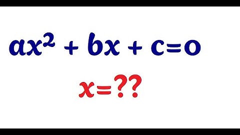 Équations du second degré à une inconnue معادلات من الدرجة الثانية بمجهول واحد