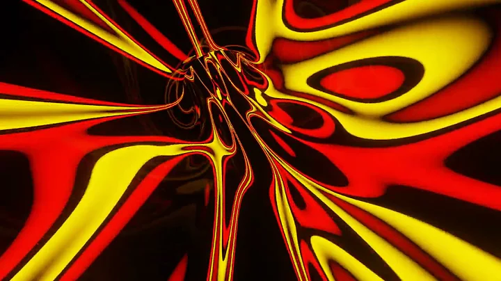 Abstract Background Video 4k VJ LOOP NEON Tunnel Wave Metallic Yellow Red Black  Screensaver Visual
