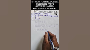 1ST YEAR MATH exercise 1.1 question 2 PART 1 #bilalbhatti #maths #1styear #hareemeducationalcomplex