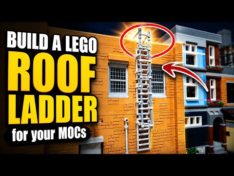How to build a roof access safety ladder on your Lego mocs.