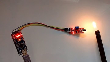 Arduino Nano and Visuino: Demo: Flame Sensor Connected To Digital Pin