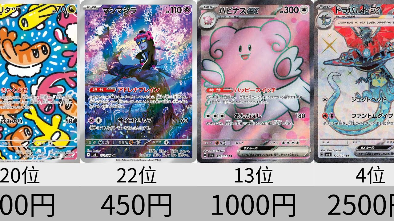 ポケカ】ハピナス高騰！！最新相場ランキング「変幻の仮面」SR