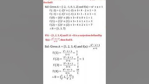 Maths 1A Functions VSAQ