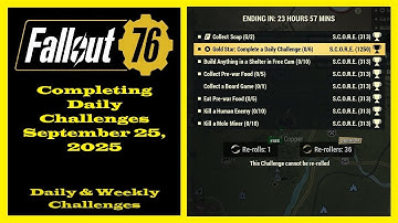 Completing Daily Challenges For September 25, 2025 - Fallout 76 Daily Challenges Guide