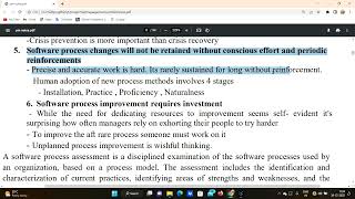 Six Basic Principles Of Software Process Change || Software Assessment in Telugu