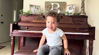 Ethan Playing Piano and Singing at 2
