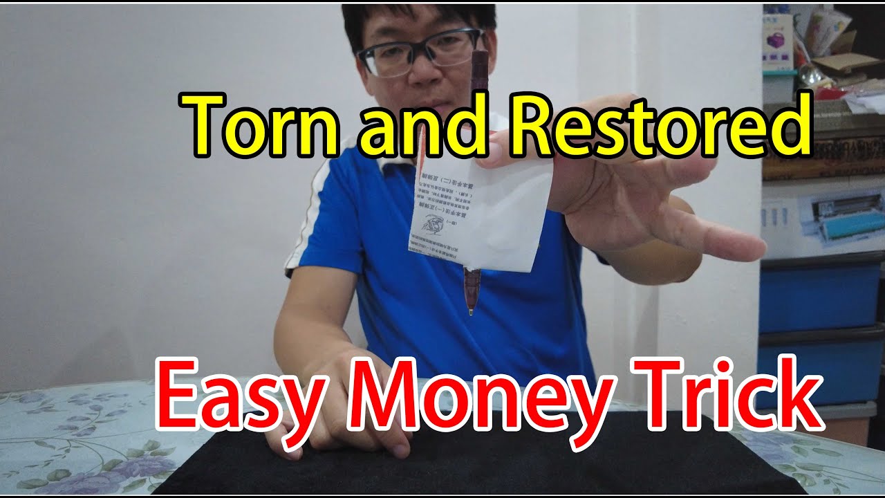 Torn and Restored Bill Magic Trick Revealed – Easy Money Trick Anyone Can Do!