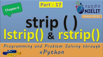 #17 #olevel #ALevel #Chapter6 #function strip(), lstrip(), rstrip() on #string in hindi with example