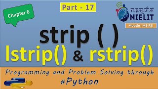 #17 #olevel #ALevel #Chapter6 #function strip(), lstrip(), rstrip() on #string in hindi with example