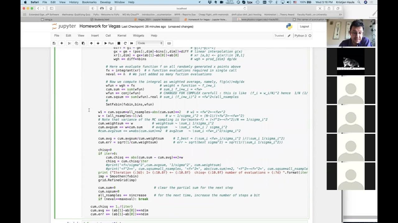 Computational Physics in Python, Rutgers University, 2021, lecture 20 ...