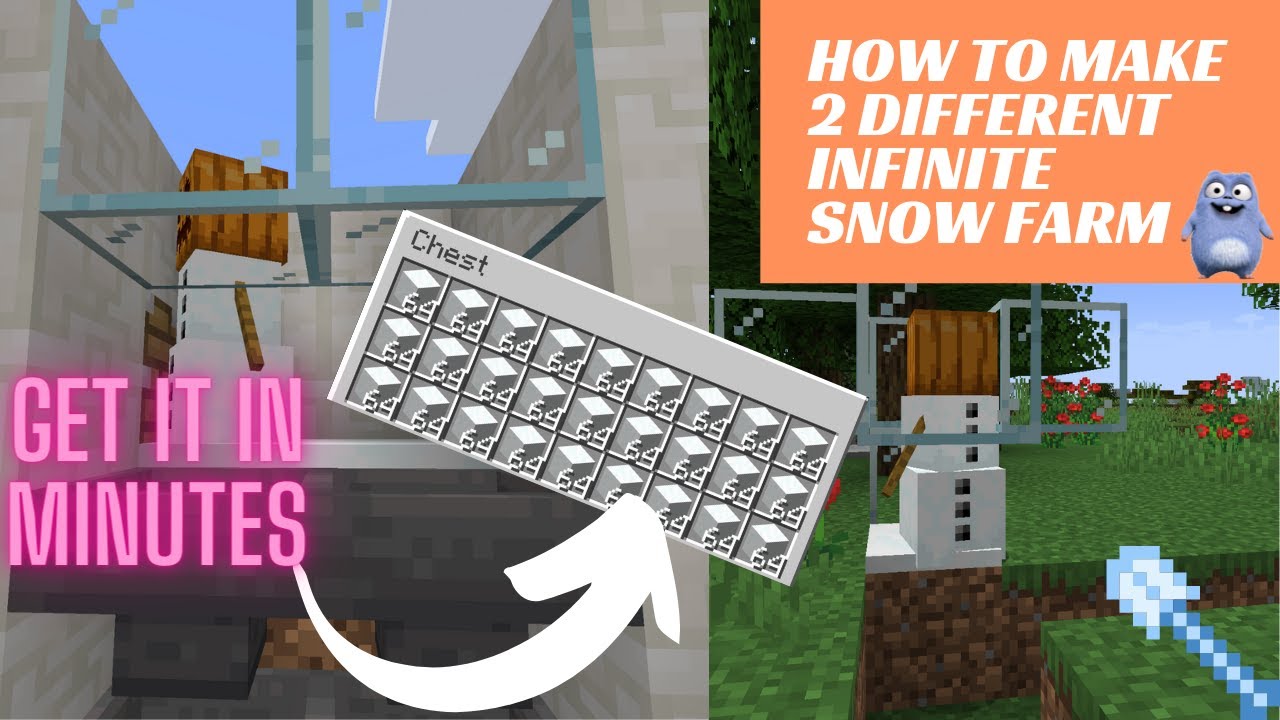 How to make an infinite snow farm in minecraft 1.17 YouTube