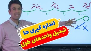 تبدیل واحد‌های طول /اندازه گیری ها /فصل پنجم ریاضی ششم