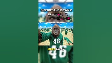 Bigfoot and Down Z enter SQUID GAMES 😂 #viral #funny #bigfoot #humor #memes #ai