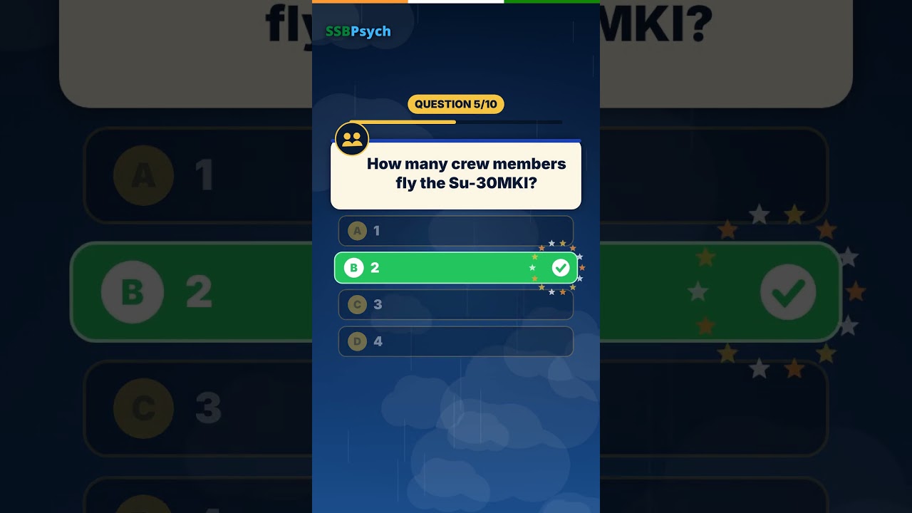 Sukhoi Su-30MKI Quiz ✈️ Can You Score 10/10? | AFCAT, NDA & SSB GK Challenge