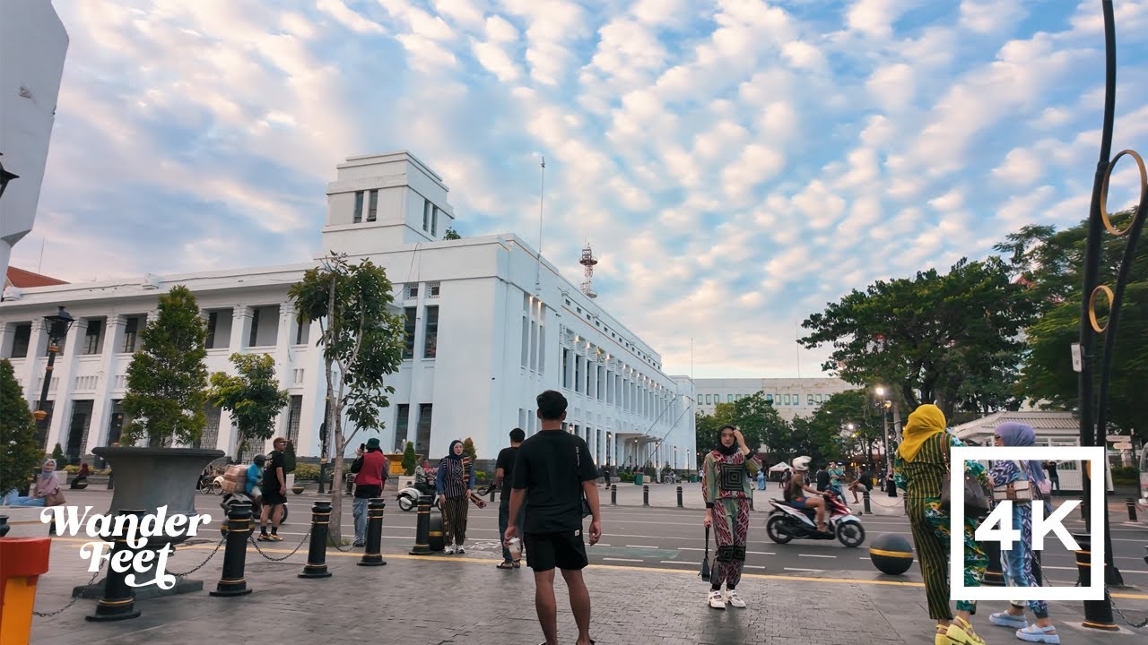 4K Walking Tour of Surabaya's Old Town | Exploring Dutch Colonial History & Architecture