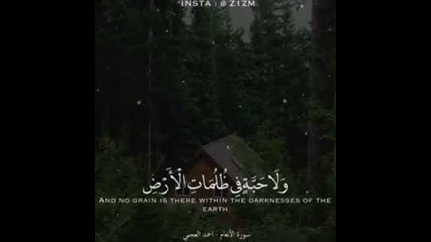 (وعنده مفاتح الغيب لا يعلمها الا هو ويعلم مافي البر والبحر)سورة الانعام_احمد العجمي (حالات واتساب)