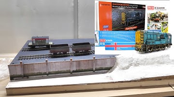 O gauge Micro layout Part 2 , Creating the baseboard, dock wall, and basic scenery.