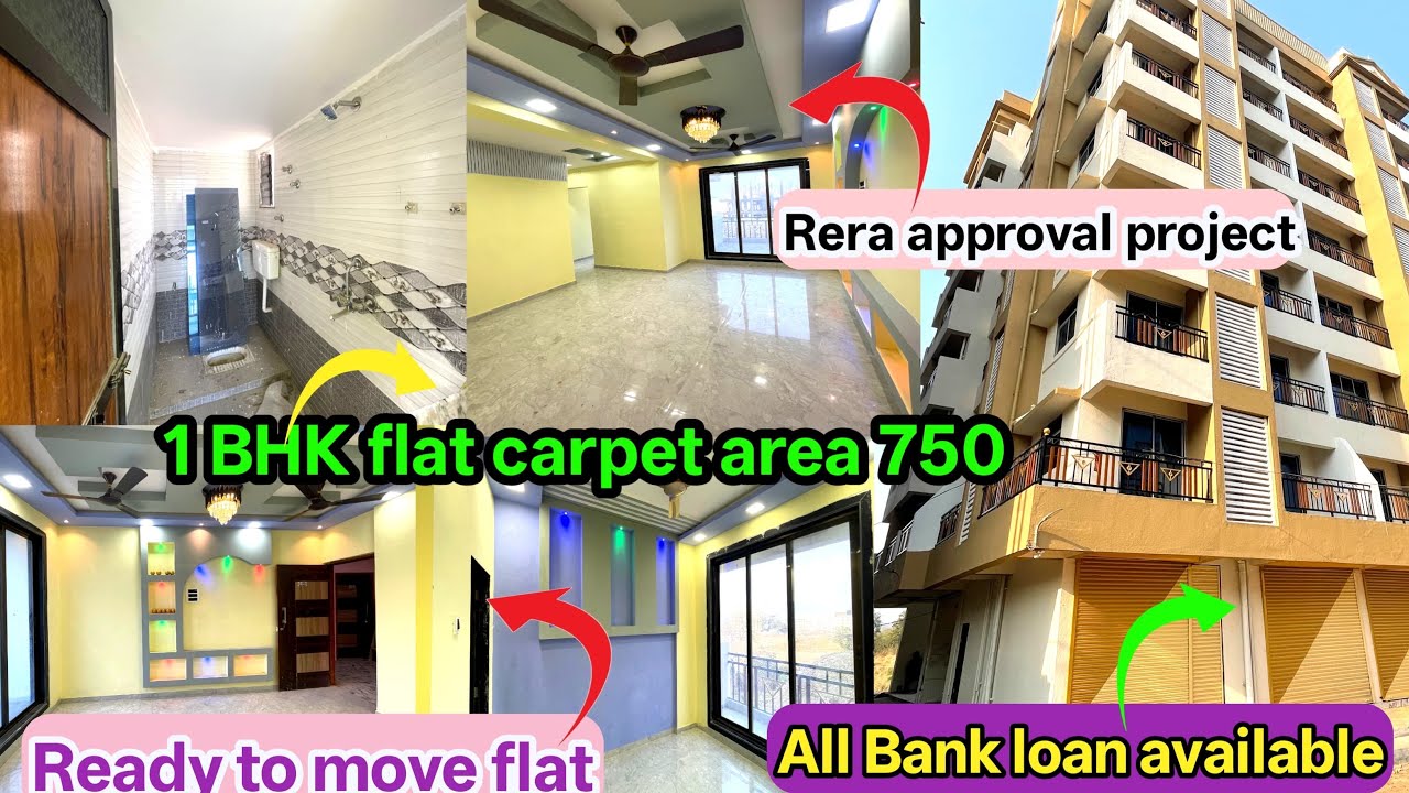 750 Sqft Carpet 1BHK Ready To Move Flat | RERA Approved | Bank Loan Available