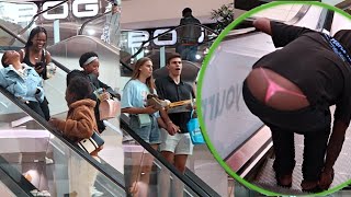 MAN THONG PRANK ON THE ESCALATOR...3