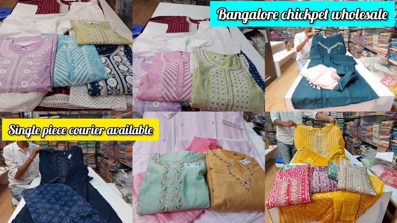 Party wear dress Bangalore chickpet wholesale single piece courier available Shop location YouTube