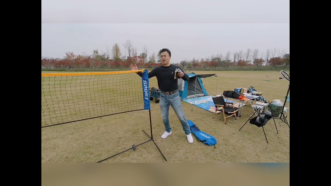 Adjustable height soccer tennis net YouTube