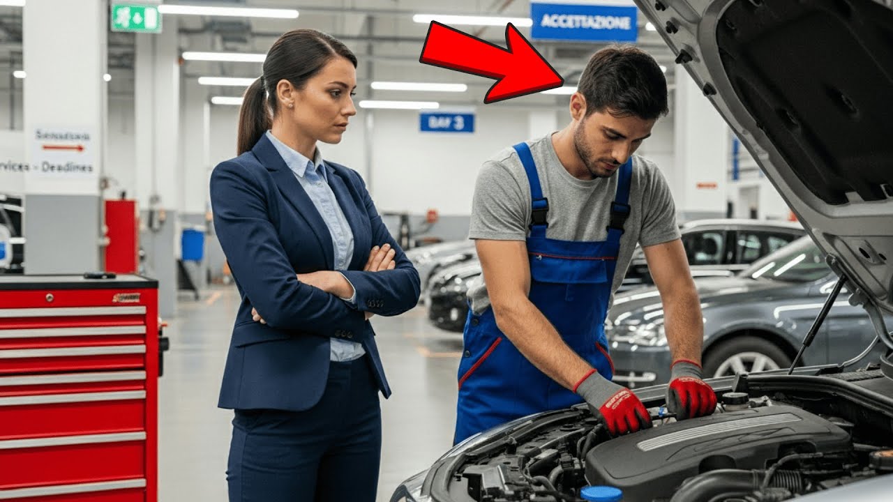 Tutti Fuggirono Dal Motore Guasto Della Milionaria… Tranne Il Giovane Meccanico