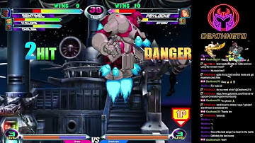 MvC2 Sentinel 90% overhead mixup to refly throw reset sequence + unfly combo 9/20/23