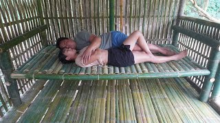 Evolution From Primitive - Make a bed out of bamboo, buiding house | Off Grid Living