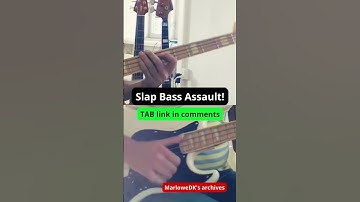 Slap bass with cross-string hammer ons - TAB link in comments