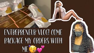 ENTREPRENEUR LIFE: How I package my bundles and wigs!! FT. DOSSIER PERFUME