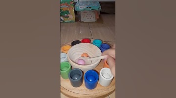 Asmr Sorting Color Balls Wooden Satisfying #satisfying #balls #wooden #sorting #color #feedshorts