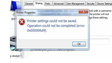 Sửa lỗi "Share printer settings could not be saved" khi chia sẻ máy in Windows