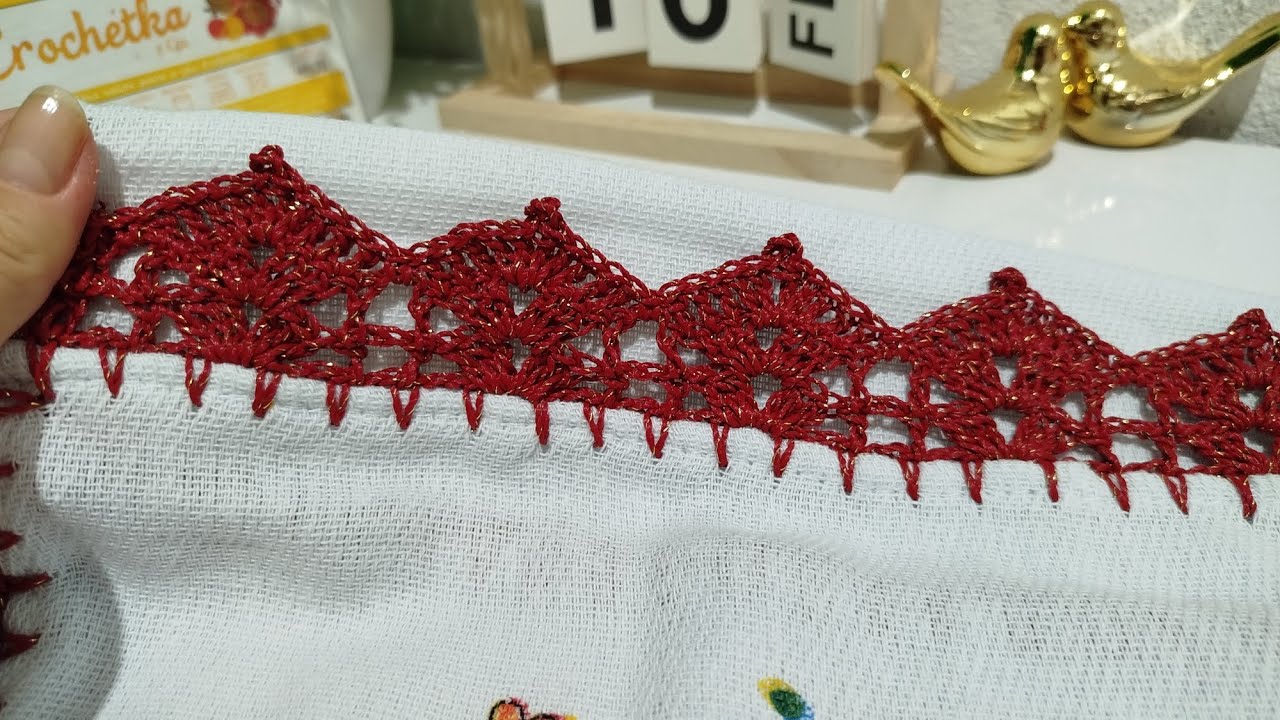 Barrado de crochê sucesso/NÃO PRESCISA CONTAR CASEADO fácil rápido passo a passo
