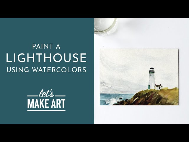 Lets Paint a Lighthouse | Watercolor Tutorial with Sarah Cray