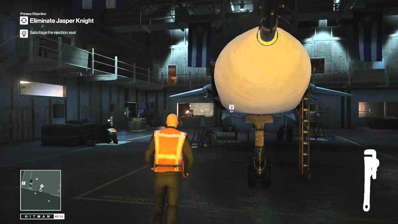 Hitman BETA Final Test Sabotaging The Ejector Seat
