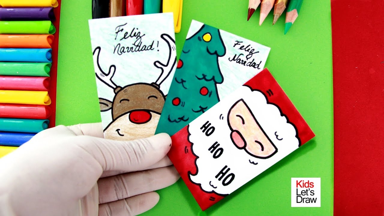 Cómo hacer TARJETAS NAVIDEÑAS dibujando y pintando DIY | How to Make a  Christmas Gift Cards - thptnganamst.edu.vn