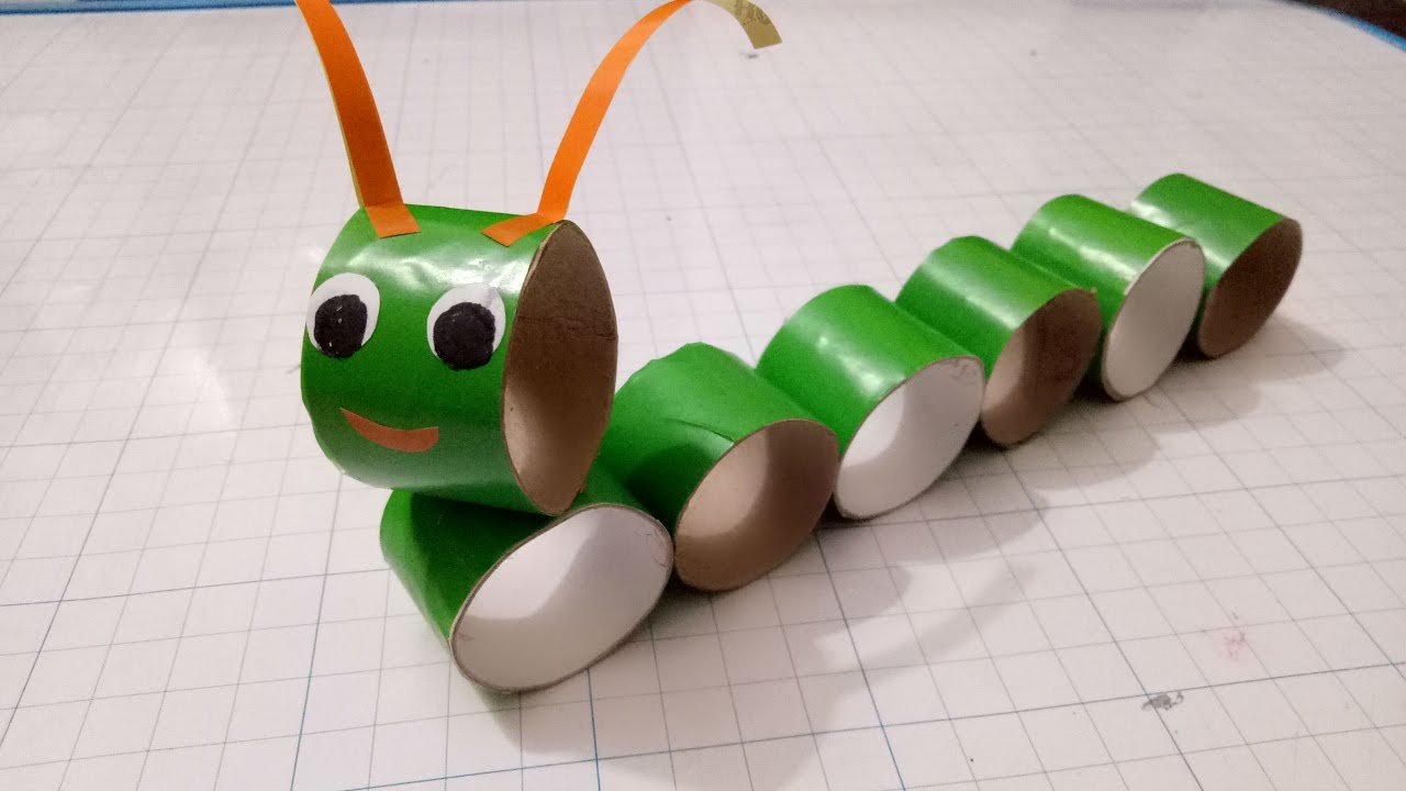 Crafts caterpillar with paper roll/Diy for kid/fun kids crafts/diy