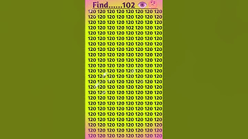 Find the different number 102👁🤔 #puzzlegames #puzzle #testyourbrain