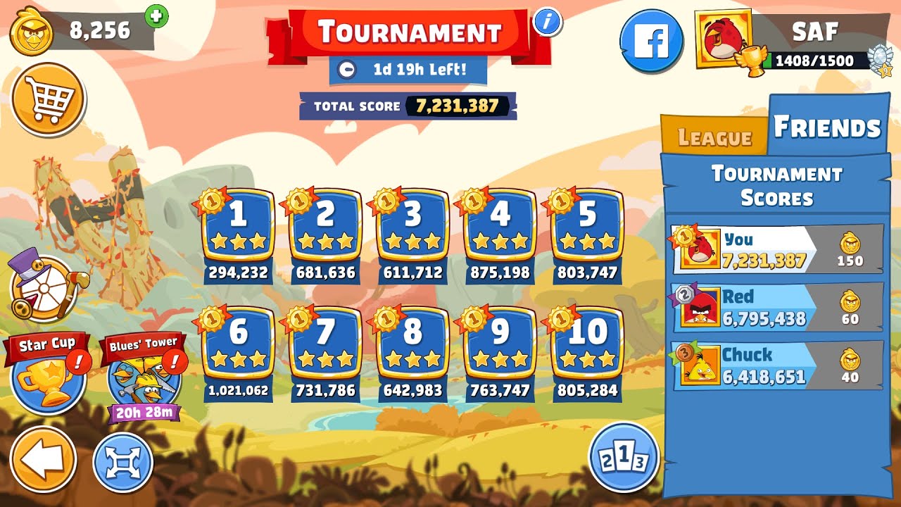 Angry Birds Friends. Tournament (07.11.2024). All levels 3 stars. Passage from Sergey Fetisov