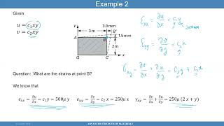 6.0F Advanced Strength of Materials - Example 2 Strains