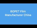 Bopet biaxially oriented polyester film manufacturer china