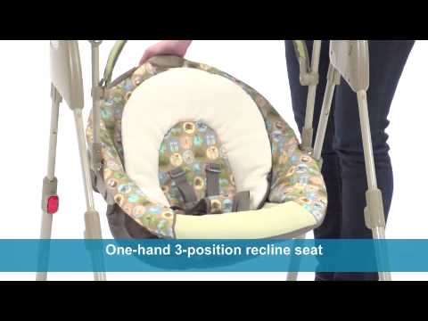 graco one hand recline swing