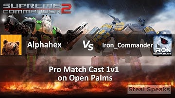 Supreme Commander 2 Procast 1v1 Alphahex vs. Iron_Comander on Open Palms Epic Gameplay