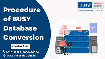 Procedure of BUSY Database Conversion | BUSY Accounting Software | BUSY Database Conversion #busy