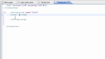 Android Developing Applications Tutorial   55   Setting up a String array resource