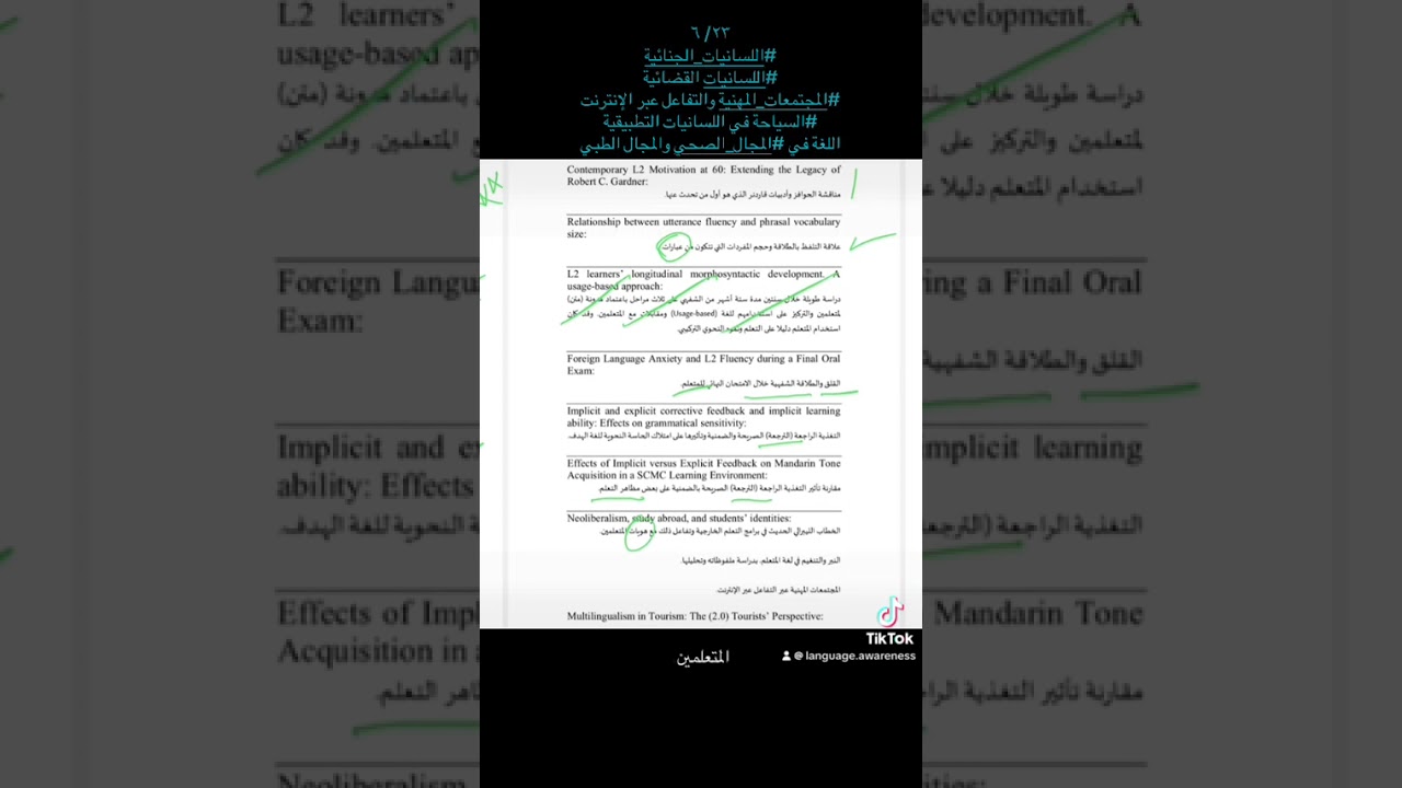 ٢٣/ ٦#اللسانيات_الجنائية #اللسانيات القضائية#المجتمعات_المهنية والتفاعل عبر الإنترنت #السياحة 