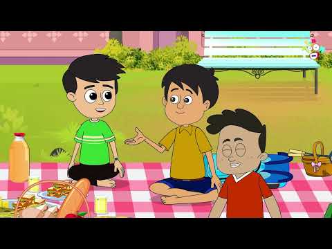 Day Out With Besties Animated Stories English Cartoon Moral PunToon Kids