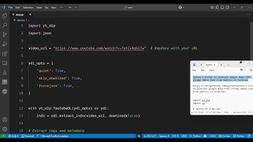 Python 3 Script to Extract YouTube Video Metadata and Tags Using yt-dlp Library in Terminal